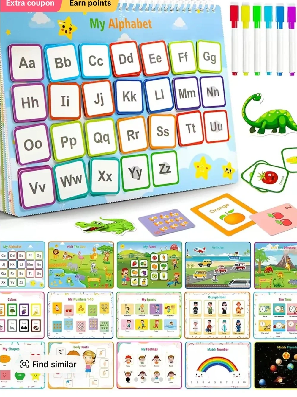 Busy Book - Bright Yellow Activity Book for Kids